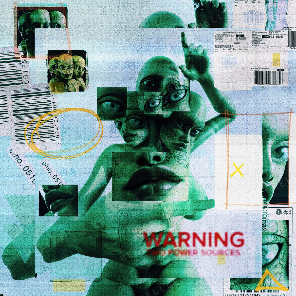 SYSTEM WARNING — hyperpop / digicore cover art